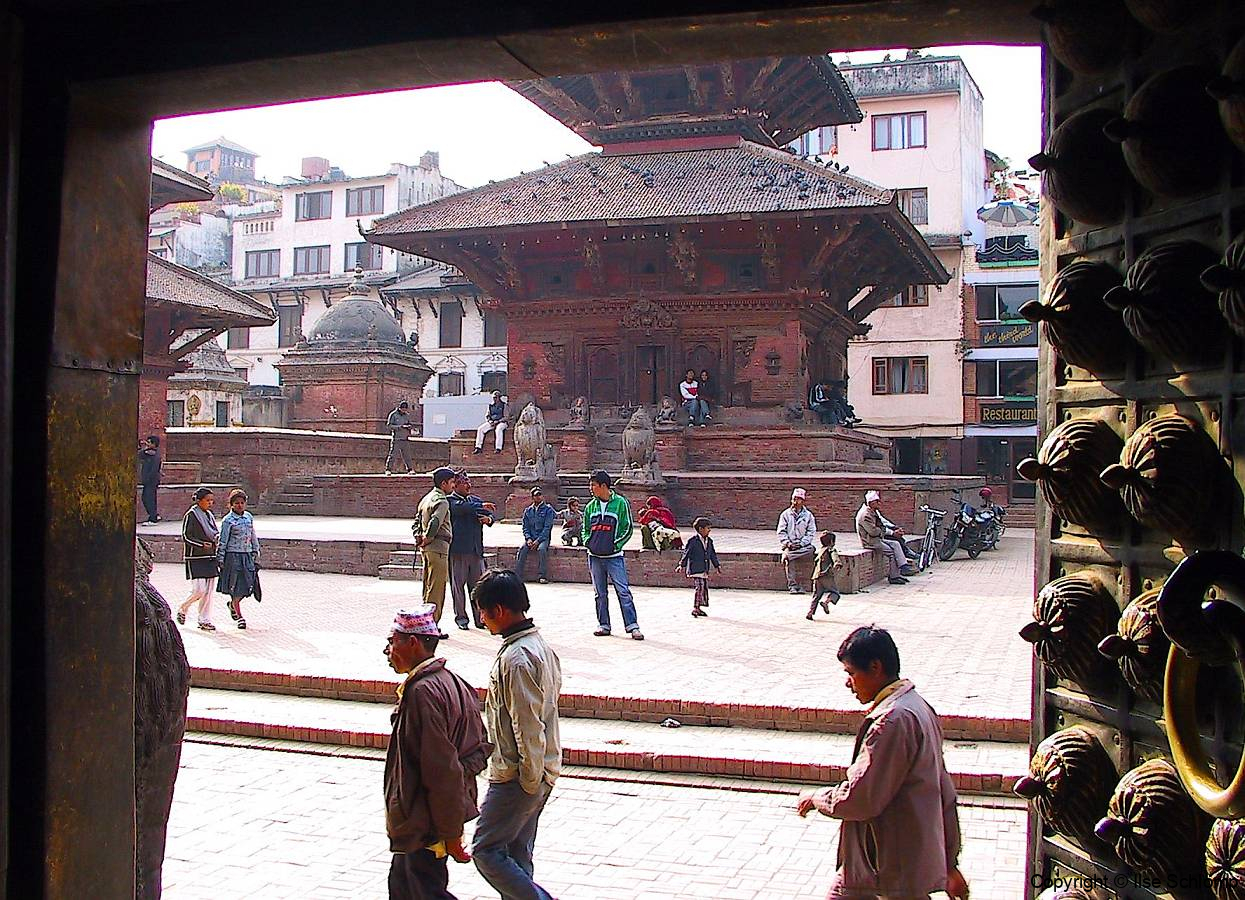Nepal, Patan, Blick aus dem Patan-Museum auf den Durbar Square