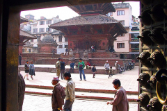 Nepal, Patan, Blick aus dem Patan-Museum auf den Durbar Square