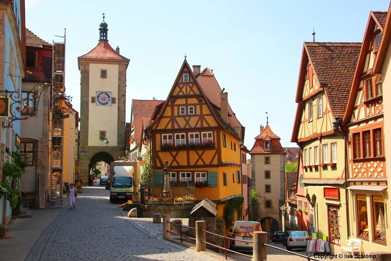 Rothenburg ob der Tauber, Plönlein mit Siebersturm und Kobolzeller Turm
