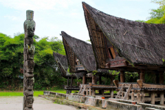 Sumatra, Toba-See, Insel Samosir, Huta Bolon Simanindo Batak Museum