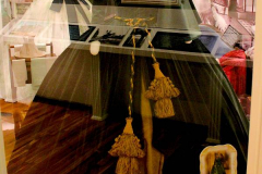 USA, Georgia, Jonesboro, Road to Tara Museum, Das grüne Faltenkkleid mit Hut aus dem Samtvorhang