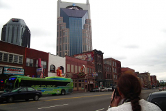 USA, Tennessee, Nashville, Broadway, AT&T Building "Batman"